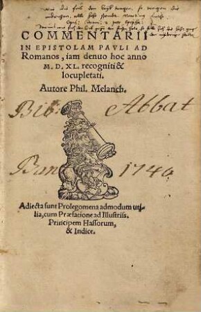 Commentarii in Epistolam Pavli Ad Romanos