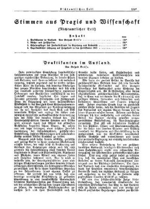 Praktikanten im Ausland : [Nichtamtlicher Teil]
