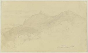 Berglandschaft mit einer Burg