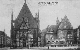 Leipzig, Thomaskirche mit Pfarrhaus