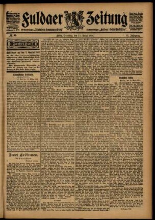 Zweite Ausgabe vom Samstag, den 19. März 1904.
