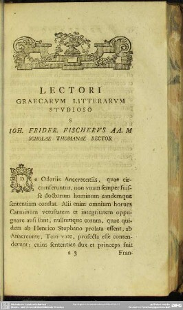 Lectori Graecarum Litterarum Studioso