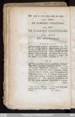 Tit. XXIV. De Clerico Venatore.