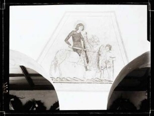 Martinskirche; Wandbild Heiliger Martinus