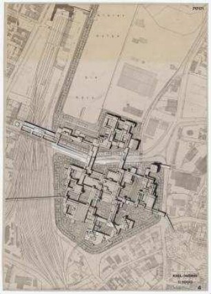 Städtebaulicher Ideenwettbewerb Kiel-Hörn, ehemaliges Schlachthofgelände – Lageplan. Kiel