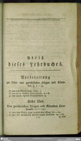 Abriß dieses Lehrbuches