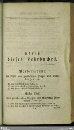 Abriß dieses Lehrbuches