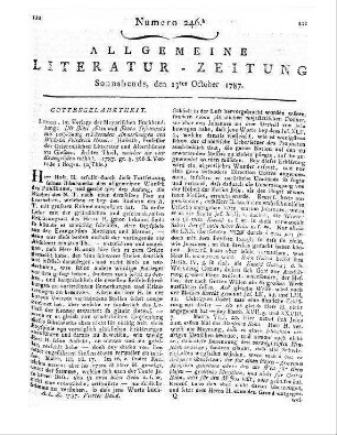 Vikari, A. von: Reden über neuere Gegenstände von den Vorurtheilen des christlichen Volkes im religiösen und sittlichen Fache. Augsburg: Rieger 1787