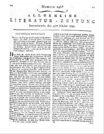 Vikari, A. von: Reden über neuere Gegenstände von den Vorurtheilen des christlichen Volkes im religiösen und sittlichen Fache. Augsburg: Rieger 1787