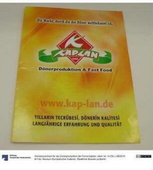 Werbebroschüre für die Dönerproduktion der Firma Kaplan