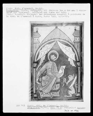 Evangeliar: Fol. 75 v: Der Evangelist Markus