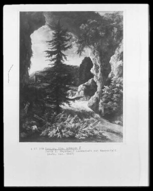 Landschaft mit Wasserfall