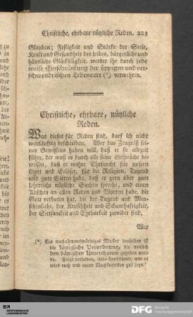 Christliche, ehrbare, nützliche Reden.
