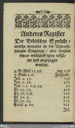Anderes Register Der Biblischen Sprüche