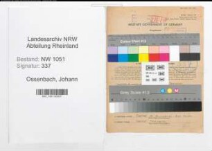 Entnazifizierung Johann Ossenbach , geb. 22.07.1894 (Landwirt)