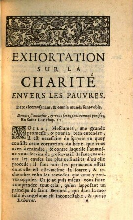 Exhortations Et Instructions Chrestiennes, 1