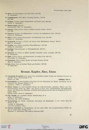 Bronze, Kupfer, Zinn, Eisen (Nr. 395-459)