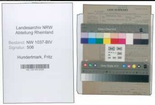 Entnazifizierung Fritz Hundertmark , geb. 08.02.1891 (Kaufm.Angestellter)