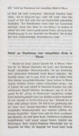 268-272 Aufruf zur Begründung einer evangelischen Kirche in Meran