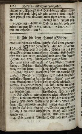 II. Für die drey Haupt-Stände.
