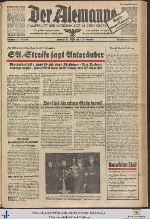 19./20.11.1938 (Samstag/Sonntag-Ausgabe)