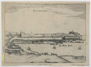 Ansicht von Flensburg, Radierung, um 1680?