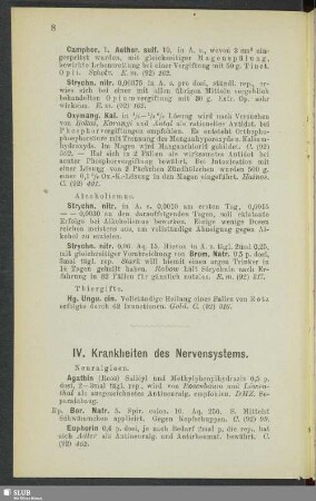 IV. Krankheiten des Nervensystems
