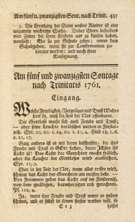 Am fünf und zwanzigsten Sontage nach Trinitatis 1761