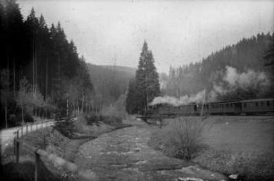 Eisenbahn Wolkenstein - Jöhstadt : Bahnbrücke in der Nähe des Andres-Gegentrum-Stollns
