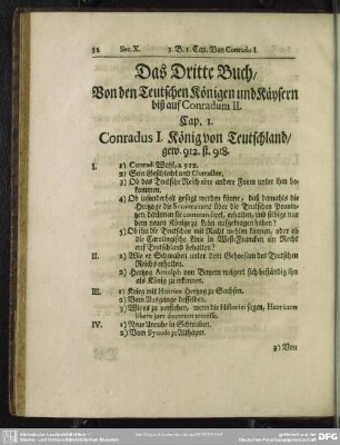 Das Dritte Buch, Von den Teutschen Königen und Kaysern, biß auf Conradum II