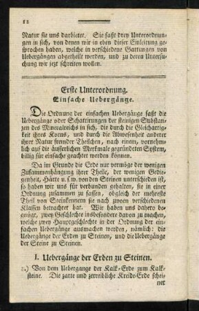 12-56, Erste Unterordnung. Einfache Uebergänge