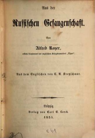 Aus der Russischen Gefangenschaft