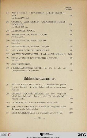 Bibliothekszimmer (Nr. 357-374)