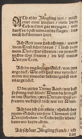 ACh edler Jüngling zart/ mich || rewt ewer hinfart/