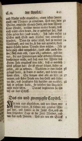 Das ein und zwanzigste Capitel. - Das acht und zwanzigste Capitel.
