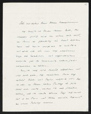 Brief von Rolf Ibscher an Gerhart Hauptmann