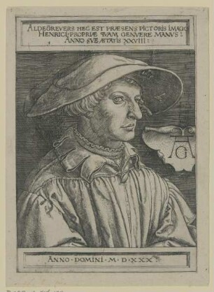 Selbstporträt des Heinrich Aldegrever