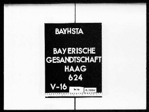 Briefe an die bayerische Gesandtschaft von Triva