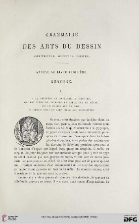 21: Grammaire des arts du dessin, 3, Peinture; Annexe : architecture, sculpture, peinture