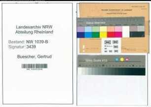 Entnazifizierung Gertrud Buescher , geb. 01.08.1910 (Lehrerin)