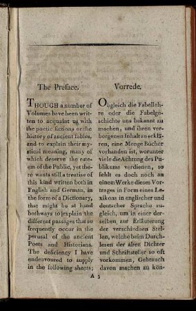 The Preface = Vorrede