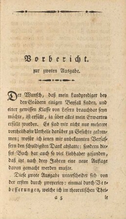 Vorbericht. zur zwoten Ausgabe