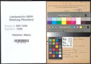 Entnazifizierung Maria Weidner , geb. 27.12.1912 ()