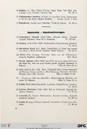 Aquarelle – Handzeichnungen (Nr. 19-75)