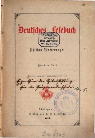 Deutsches Lesebuch, 2