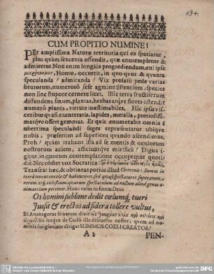 CUM PROPITIO NUMINE!