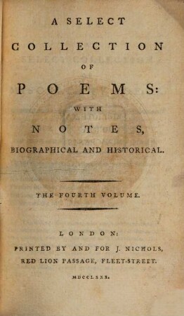 A Collection of Poems : With Notes, Biographical And Historical, 4