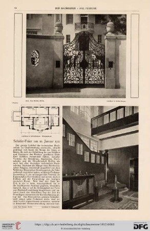 10: Schäfer-Feier am 10. Januar 1912