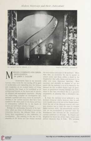 Modern stairways and their antecedents