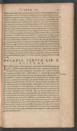Decadis Tertiae Lib. X. Epitome.